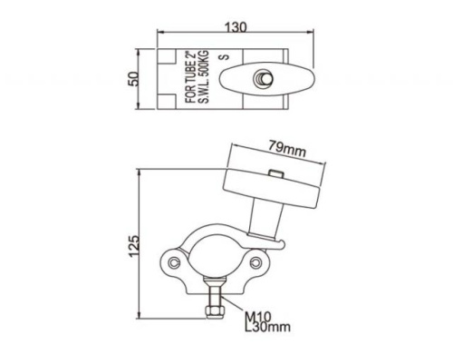 Крепление Half  Type Coupler с ручкой  ACE ACP-831-T