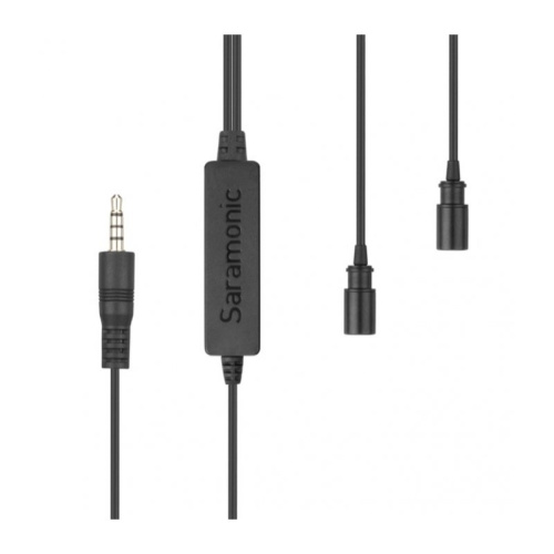Микрофон петличный 2M двойной с кабелем 6м Saramonic LavMicro