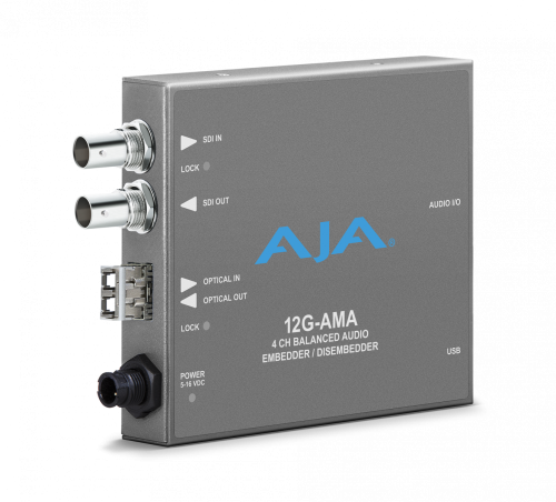 4-канальный эмбеддер/деэмбеддер аналогового звука AJA 12G-AMA-T
