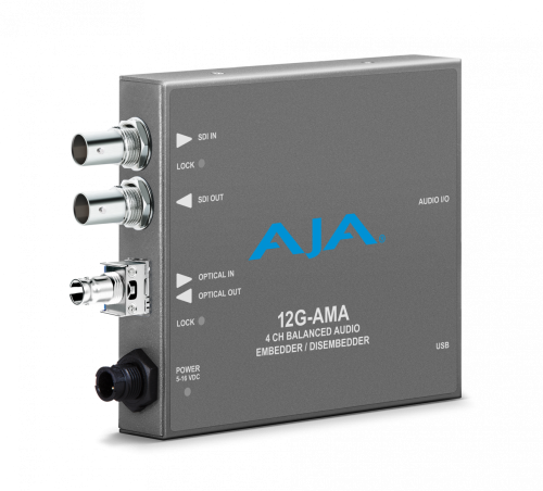 4-канальный эмбеддер/деэмбеддер аналогового звука AJA 12G-AMA-R-ST