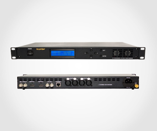 Двухканальный кодер HD с низкой задержкой LOW DELAY TELEVIEW COD-2xHDSDI-MP4/2-M25 (LOW DELAY)