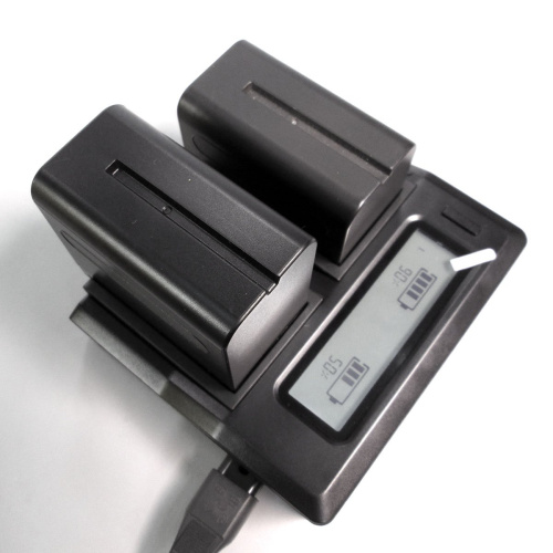 Зарядное устройство 2-х канальное 8,4В CNRY NP-F LCD Dual