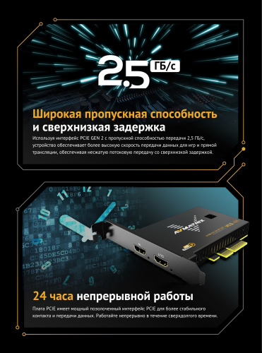 Плата видеозахвата AVMATRIX VC12-4K HDMI PCIE
