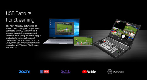 Портативный 6-канальный мультиформатный потоковый коммутатор SDI/HDMI AVMATRIX PVS0615U