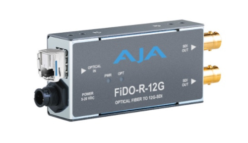 1-Channel Single-Mode LC Fiber to 12G-SDI Receiver AJA FiDO-R-12G