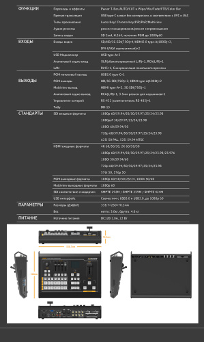 Видеомикшер AVMATRIX VS0605U cтационарный 6CH SDI PTZ USB, шт